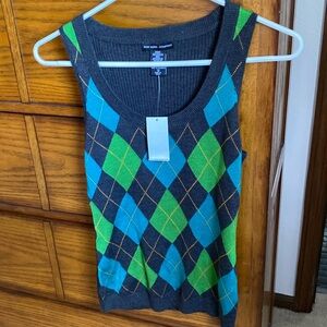 Women’s Argyle Sweater Vest Size Small